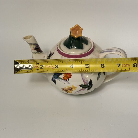 Hummingbird Porcelain Tea Pot with Lid - Paul Cardew - 2 Cup Capacity - Picture 7 of 8